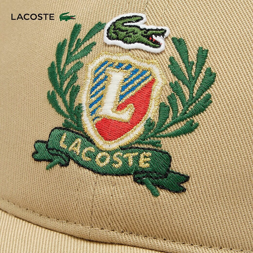 LACOSTE法国鳄鱼男女同款春夏法国制造简约日常刺绣百搭棒球帽|RK9455 02S/奶咖色
