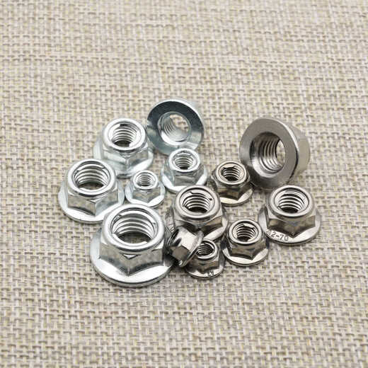 
Kezhitu custom iron galvanized/304 stainless steel hexagonal metal flange anti-loosening nut locking nut GB6183GB6187 nylon flange GB6183
