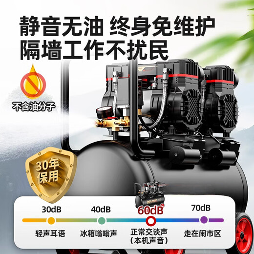 XMSJ空压机充气泵小型220v便携式工业级木工静音高压打气泵空气压缩机 3990W-20L双电磁阀+全铜无刷+ 3180W+3890W+3990W+4290W