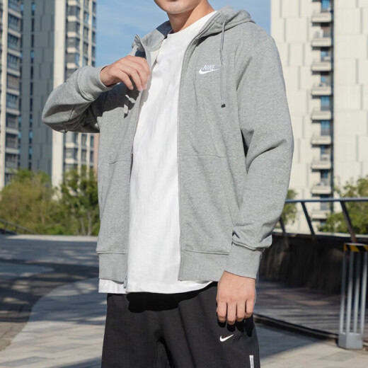 耐克（NIKE）套装男士 运动服连帽针织夹克外套上衣 束脚长裤休闲裤 两件套 针织夹克+束脚长裤 M