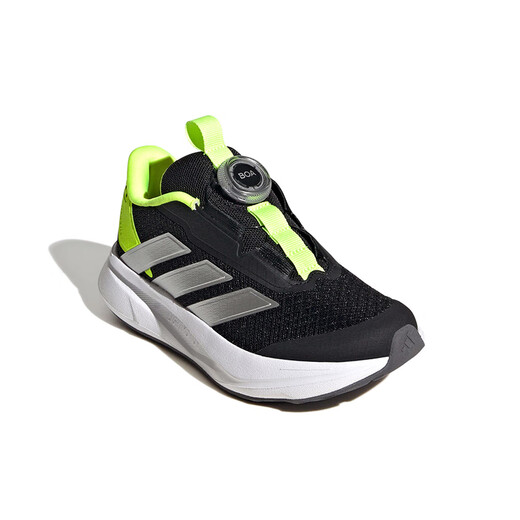 阿迪达斯 （adidas）童鞋男童运动鞋25夏季DURAMO网面透气儿童BOA跑步休闲鞋子JI1694 JI1694 黑色/金属银/亮柠檬黄 36.5 码/4uk/脚长22.5cm