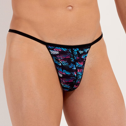 HOM French men's thong low-waist seamless sexy large single thong T-pants buttocks genuine briefs 402959 L