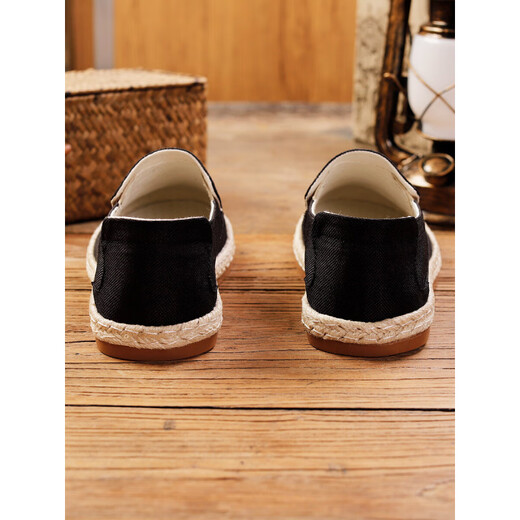 Jin Gong linen canvas shoes men's new Chinese style retro men's shoes ethnic style old Beijing cloth shoes men's shoes off-white 41