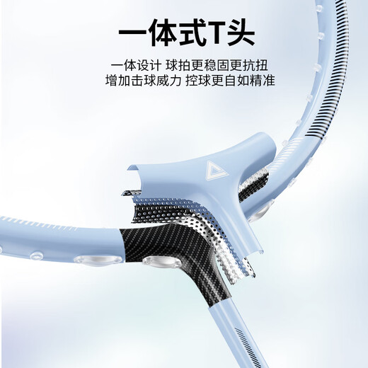 Peak badminton racket titanium alloy racket set durable adult student suit training competition racket 2 rackets blue/silver gray