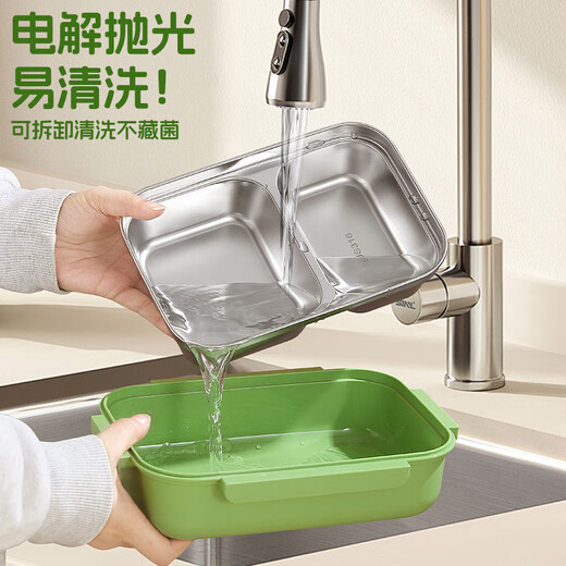 
Maixuan Insulated Lunch Box Office Worker 316 Stainless Steel Separate Lunch Box Microwave Heating Bento Box with Separate Insulation Box 3 Grids - Blue 1050ml [Free Spoon and Chopsticks]
