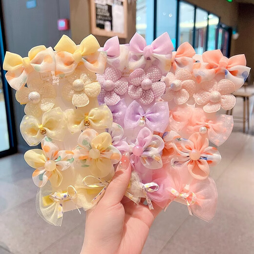 Beiyipin Prinzessin Girls Bug Kopfschmuck Kinder gebrochenes Haar Pin Kleidung Haarzubehör Baby Blumen BB Clip Girls Bangs Haarkarte