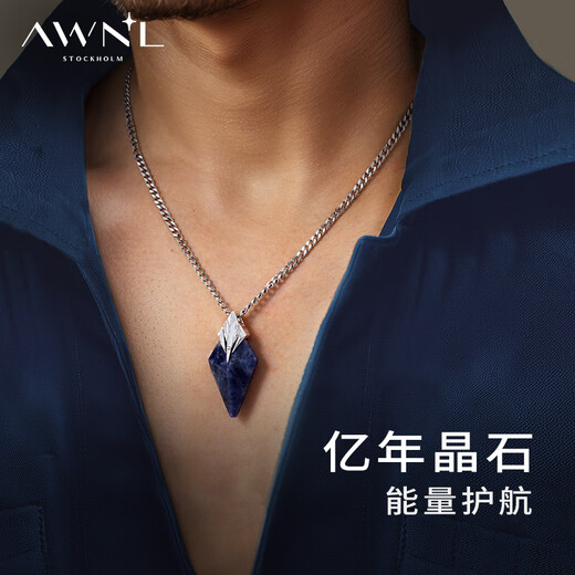 AWNL Poseidon Trident Necklace Men's Pendant Niche Light Luxury Fashion Jewelry as a Birthday Gift for Boyfriend Trident Necklace Titanium Steel Chain 55CM