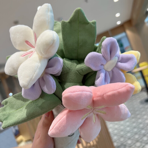 JELLYCAT现货秒发jellycat英国手捧花玩偶毛绒玩具生日结婚情人节女友礼物 手捧花一束+品牌防尘袋+正品现货 京仓现货直发23*31cm
