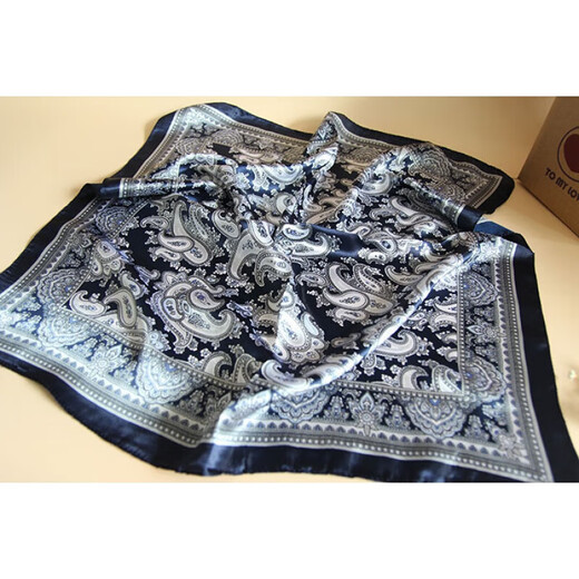 Koreaner Retro -vielseitiger Männer kleiner Schal quadratischer Schal dekoratives Schalband kleiner quadratischer Schal zufällig Farbe Ein Länge 60 cm * Breite 60 cm