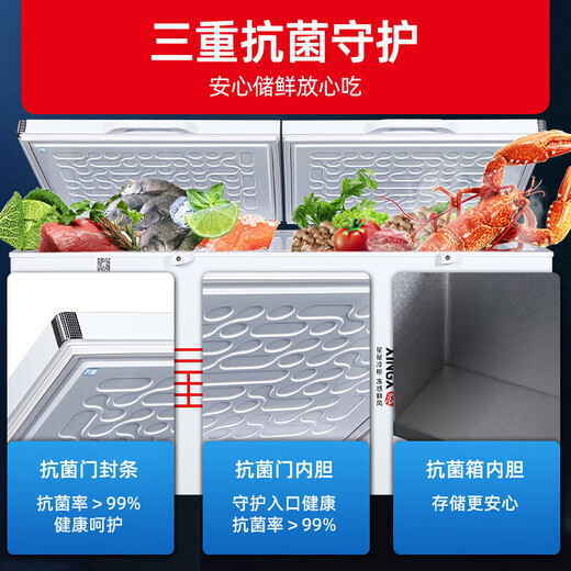 Xingxing (XINGX) freezer commercial large capacity commercial first-class energy-efficient refrigerator horizontal refrigeration conversion fresh ice cream cabinet supermarket restaurant freezer [718 liters] BD/BC-728GE