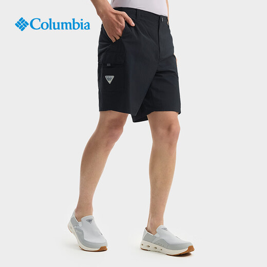 Columbia Outdoor 25 spring and summer new men's fishing series water-repellent dry sports shorts FM5618 010 XL (185/82A)