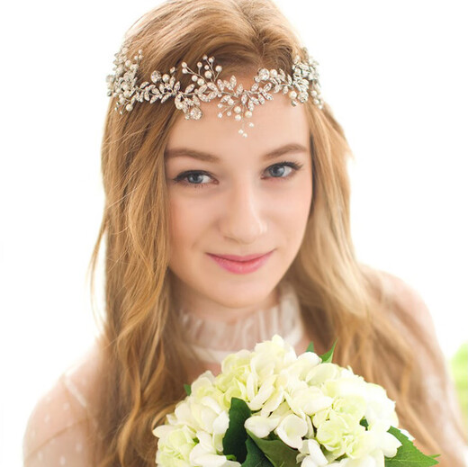 DYN handmade rhinestone beads European and American bride headdress fairy hair band pearl headband wedding dress styling exterior hair accessories hair accessories