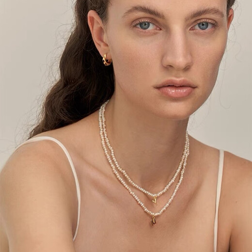 Shien 18k gold buckle letter and surname pendant AU750 simple ins style millet chain bracelet versatile 18k gold mother-in-law universal buckle (remark mother-in-law when ordering)