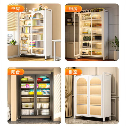 Kashiman sun protection balcony cabinet storage cabinet steel living room sundries large capacity integrated wall storage locker white four layers 156cm high best-selling NO1 length 100cm * depth 42cm (rust-proof 0 aldehyde)