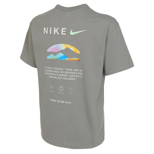 Nike (Nike) Kurzärärmelte Herrenkleidung, neue Sommer-Outdoor-Fitness atmungsaktive Sportbekleidung, einfacher und vielseitiger runder Hals-Freizeitkleidung T-Shirt HF6172-053 S