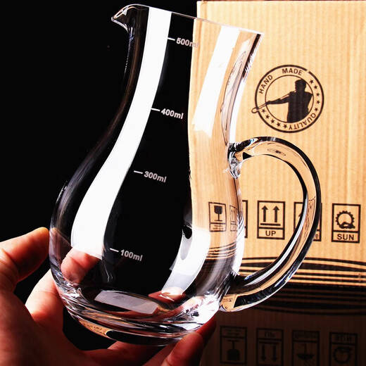 SAINT LINGLONG with scale white wine divider red wine decanter white wine jug wine bottle fair cup crystal glass measuring cup wine divider big belly 500ml with scale