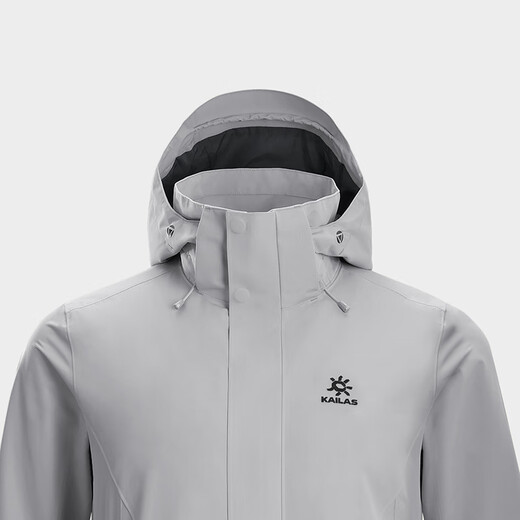 KAILAS Kailer Stone Hunting Jacket Men's FILTERTEC 2L Waterproof Outdoor Windproof Breathable Hooded Mountaineering Jacket Light Cloud Gray M