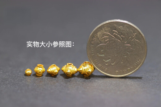 Ouyin 18k gold accessories diy dragonfly eye separated beads loose beads cultural toy accessories beaded rope accessories thick gold does not deform 5.8mm