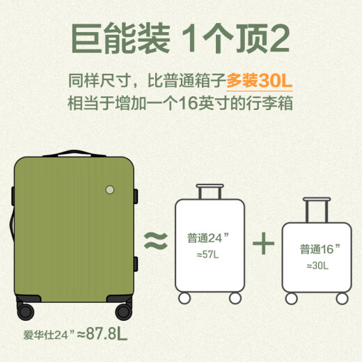 爱华仕耐磨防刮防撞大容量拉杆箱商务出行旅游结实耐用行李箱登机箱 磨砂茱萸粉-大容量可扩展6628 26英寸