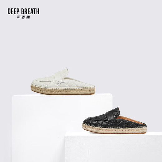 
DEEP BREATH Deep Breath Women's Shoes Casual Commuter Versatile Muller Slippers Fisherman's Shoes Women's AX11154 White 38