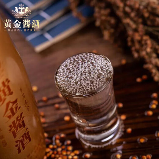 黄金酱酒拾陈酿黄金酒酱香型白酒53度纯粮酿造茅台镇白酒亲朋送礼 拾陈酿1箱装（6瓶）