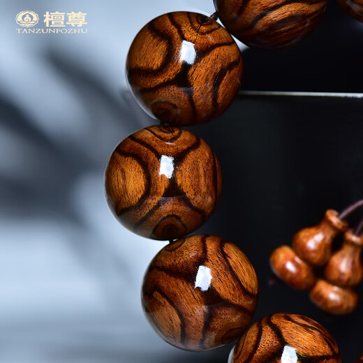 檀尊精品入门级海黄满鬼脸20mm海南黄花梨手串老料佛珠转运珠手链孤品 【不是真海黄，赔10万】