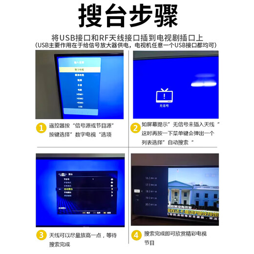 Fengyingzi DTMB ground wave digital TV antenna indoor and outdoor universal rural antenna high-definition signal receiving antenna line length 5 meters FYZ-DS410