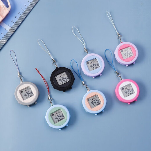 Clock wall watch mini wall watch portable student electronic watch work study exam clock timetable silent luminous watch Jingdong Express oval model