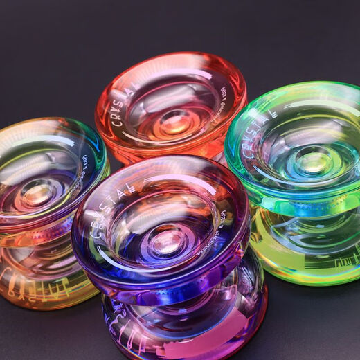 Wanli beginner yo-yo K2 plastic crystal yo-yo professional fancy competition Magic yoyo children Dead sleep-transparent yellow
