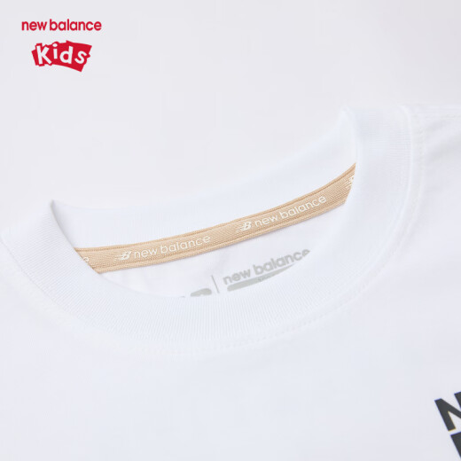 Neues Gleichgewicht NB Kinderkleidung für Männer und Frauen Kinder 25 Jahre Frühling Mode Sport kurzärmelig T-Shirt Nd7ef12083 White 160