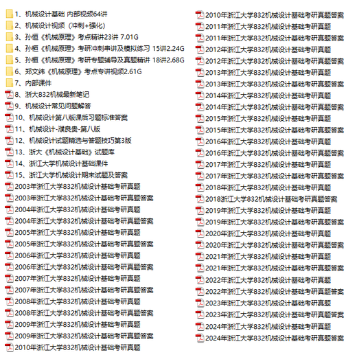 
26 Zhejiang University 832 mechanical design basic postgraduate entrance examination questions answers Zhejiang University 832 mechanical postgraduate entrance examination preliminary examination materials Paper version