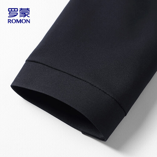 ROMON jacket men's spring and autumn business casual lapel top fashion cadre executive jacket men's clothing MK73 black 2X