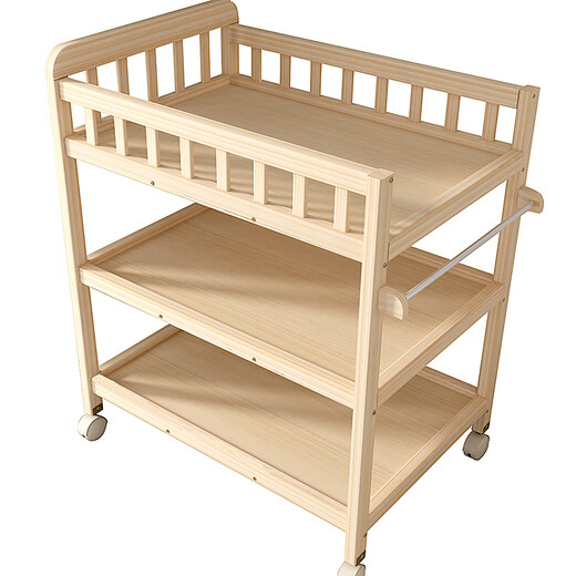 Chuangjingyi wählt massive Holzwindelwechseltisch bewegliche Pflegetisch Bademassage Multifunktionales Baby Neugeborenes Baby Touch und Schminktisch Dreischichtig Windel (Partition) Beixiong Care Pad