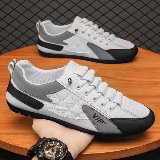 Forrest Gump Schuhe Herrenschuhe atmungsabstimmung kleine weiße Brettschuhe Sportschuhe lässige Schuhe ein Fuß Pedal Trendy Schuhe Nicht-rutschfeste Kleidung-resistente Laufschuhe 6699-Green 43