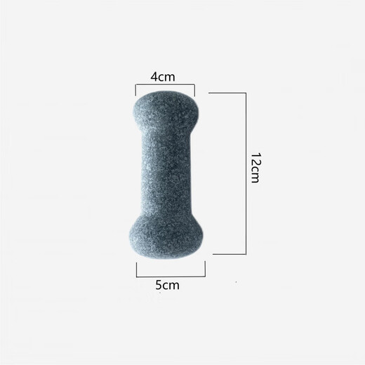 FANCYCHIC kitchen supplies stone mortar household new garlic mortar handle old grinding rod stone stone hammer old-fashioned selenium-rich stone granite length-18*big head 4*small head 5CM