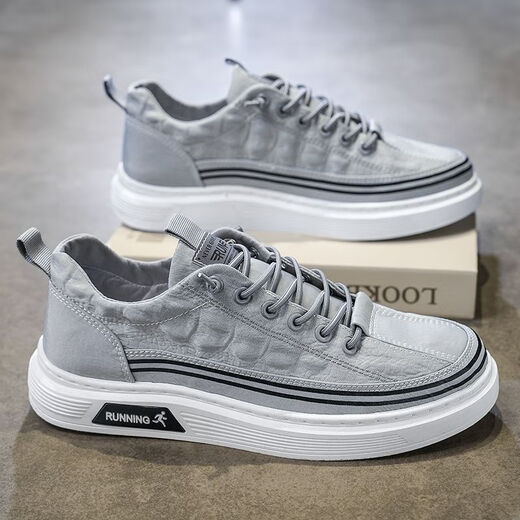 Chaussures masculines 2025 Spring Nouvelles chaussures en toile respirante Chaussures plates polyvalentes à la mode