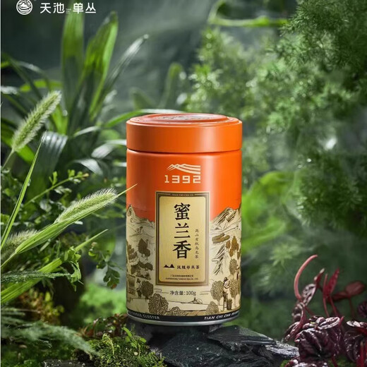 Tianchi 1392 Thé coloré aux orchidées au miel Phoenix Dancong Thé alpin biologique Thé Oolong Dancong en conserve 100 g Tianchi (série colorée-Milan Xiang) une canette