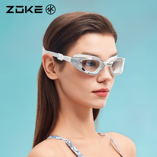 ZOKE adult flat swimming goggles, professional swimming training, HD waterproof, anti-fog, eye-friendly 625501150-1