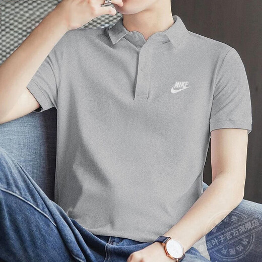 耐克（NIKE）套装男两件套 夏季运动POLO衫纯棉翻领短袖T恤 跑步健身训练短裤 FN3895-063+DV9331-010 M
