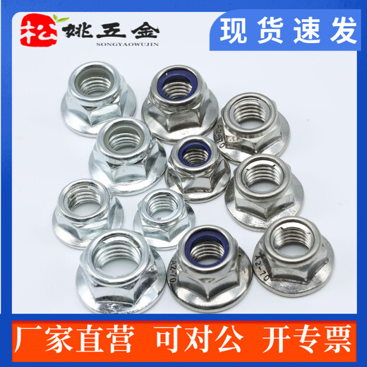 XMSJ Iron personnalisé Galvanisé / 304 ACIEUX SECTURE ACIER HEXAGONNEMENT METAL BRADE ANTI-LOOSING ÉCLAIN