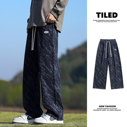 
LofVRANG (LOFVRANG) large size straight sports casual pants for men Spring and Autumn Men's loose fat men's pants for men with fat plus larger men's pants Black 8XL suitable for 275 to 300 Jin [Jin equals 0.5 kg]