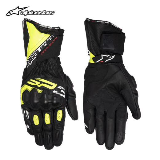 Alpinestars SP-3 a星摩托车骑行长手套防摔羊皮透气骑士机车男士皮手套 黑/亮红/白1342 M