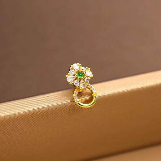 Sen uses diamond-encrusted high-end buckle head plated with 18k gold pearl necklace connecting buckle head DIY jade pendant sweater chain with gold universal buckle