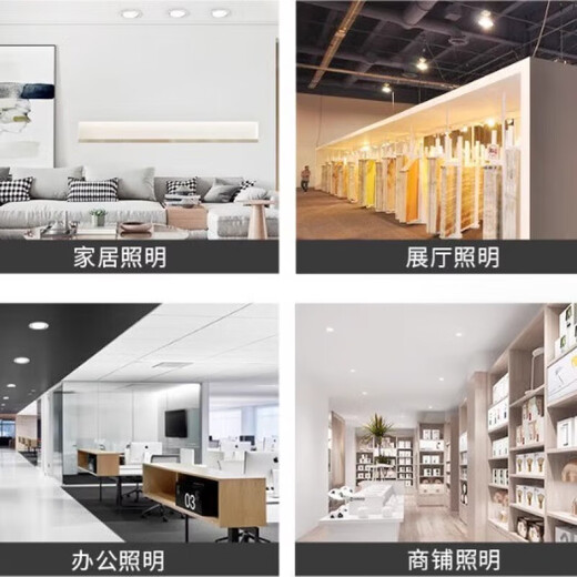 佛山照明（FSL）LED筒灯嵌入式4寸筒灯12W无主灯吊顶天花灯开孔12cm铝材白光（6500K）白玉银边