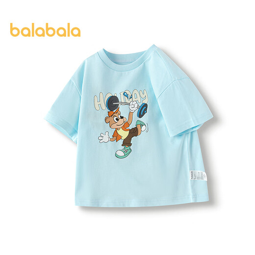 Balabala children's clothing children's t-shirt short-sleeved tops girls boys 2025 summer clothes moisture-absorbent and quick-drying 208225117212