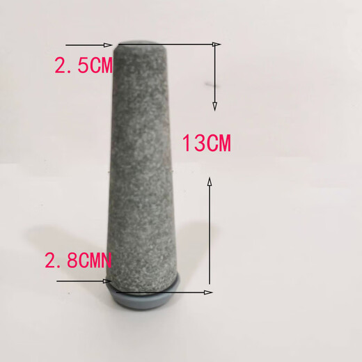 FANCYCHIC kitchen supplies stone mortar household new garlic mortar handle old grinding rod stone stone hammer old-fashioned selenium-rich stone granite length-18*big head 4*small head 5CM