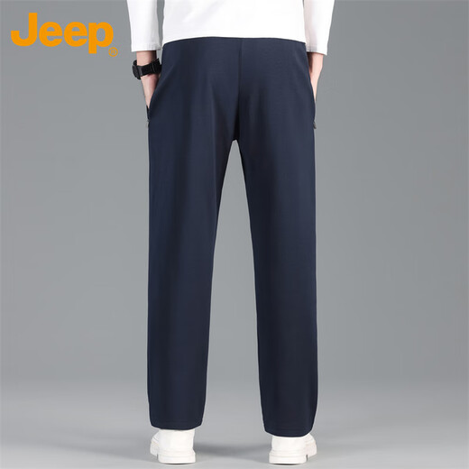 JEEP Casual Pants Men's Autumn and Winter Loose Pants Men's Straight Sports Pants Dark Blue Straight 2XL