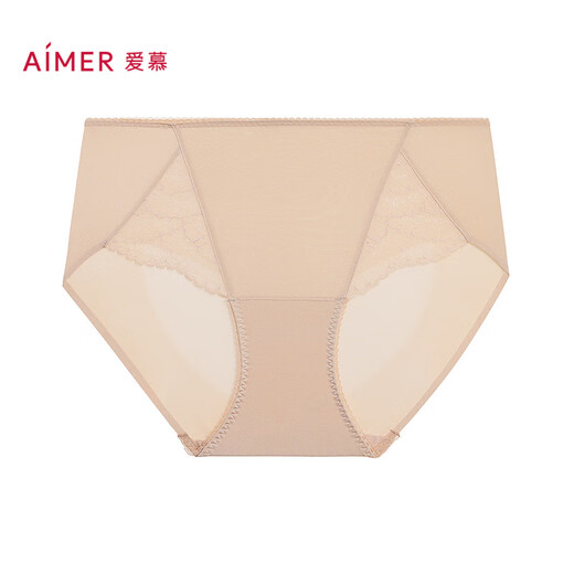 Sous-vêtements Aimei sous-vêtements pour femmes printemps et en été coton de coton Botch Coucle de dentelle sexy boxer mi-jumelé AM23A701 M