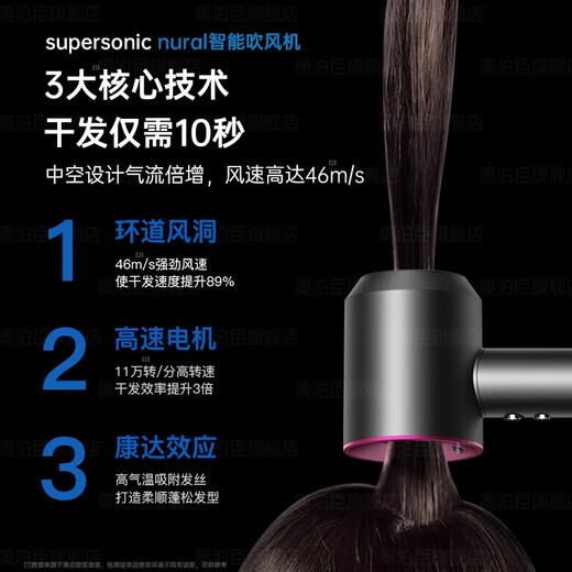 National 3C Certification | Hot Selling 2 Million+ High-Speed ​​Hair Dryer for Student Dormitories 800w Silent Negative Ions Does Not Damage Hair National Subsidy Leafless Hair Dryer for Home Use Monet Powder Intelligent Constant Temperature + 4.5 Billion Moisturizing Negative Ions 2025 New Style | Hot Selling Million 1.8 Meter Long Gift Box