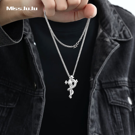 Miss JuJu pt950 platinum snake scepter pendant men's fine platinum cross pendant exquisite carving craftsmanship pre-sale pendant 6.1-6.3 grams + delivery silver chain